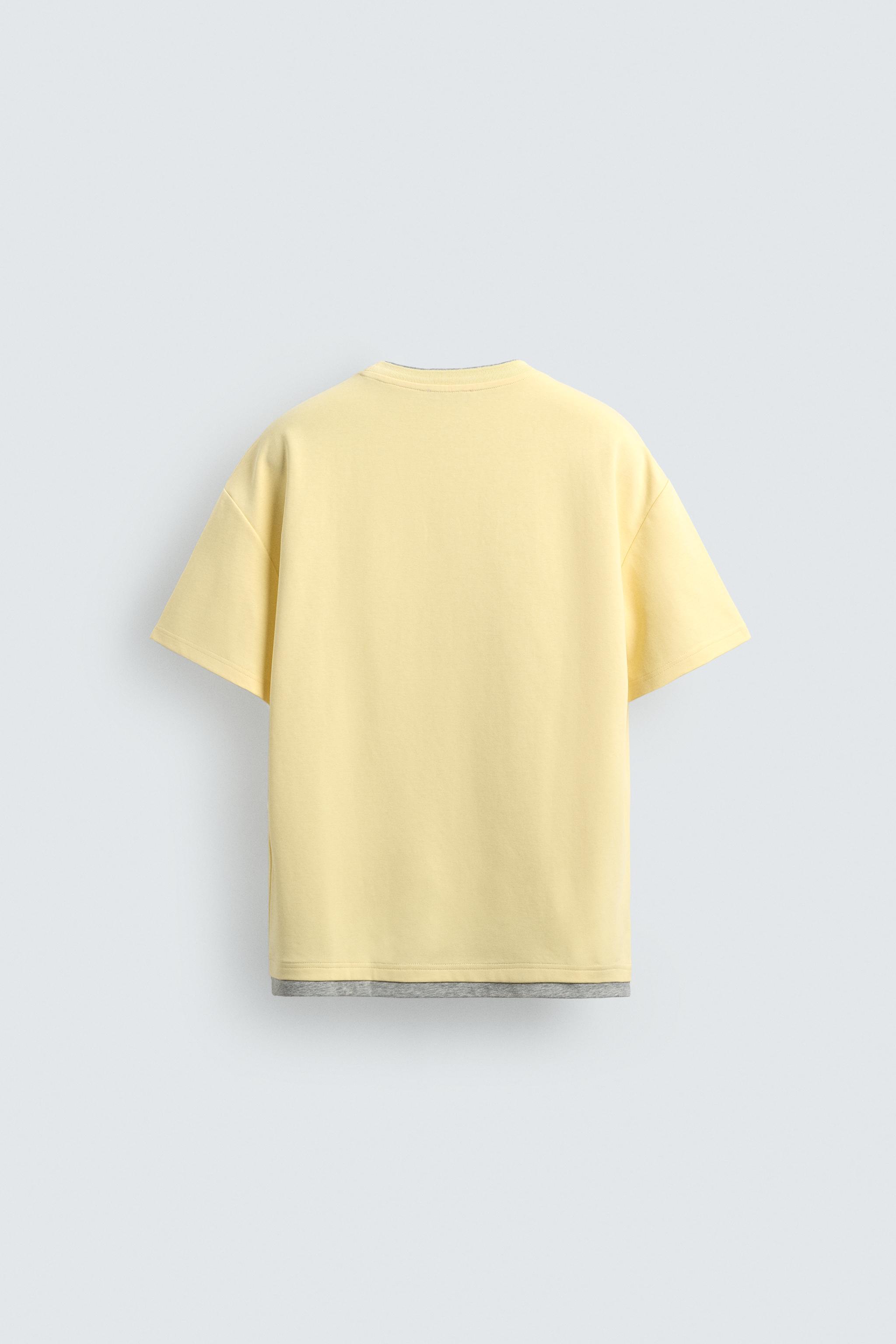 CONTRAST DOUBLE TRIM T-SHIRT